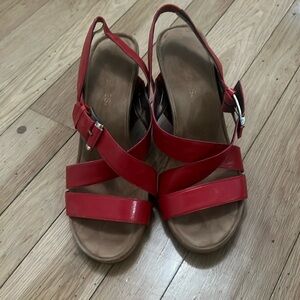 Aerosole red sandals
